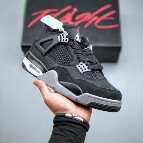 Air Jordan 4 Retro Black Canvas